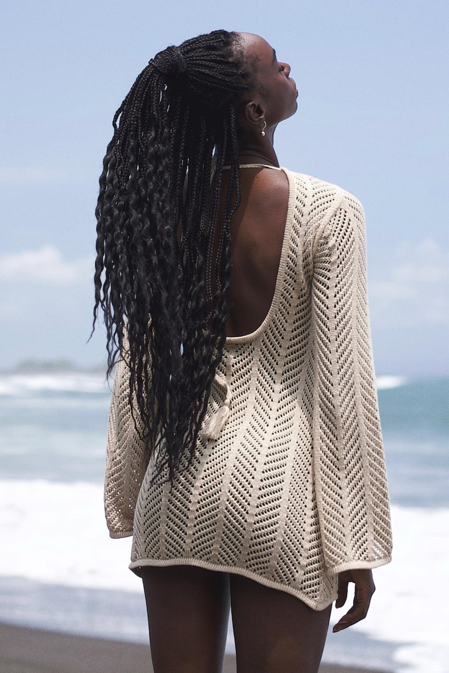 Sand Cecile chevron Knit Mini Dress