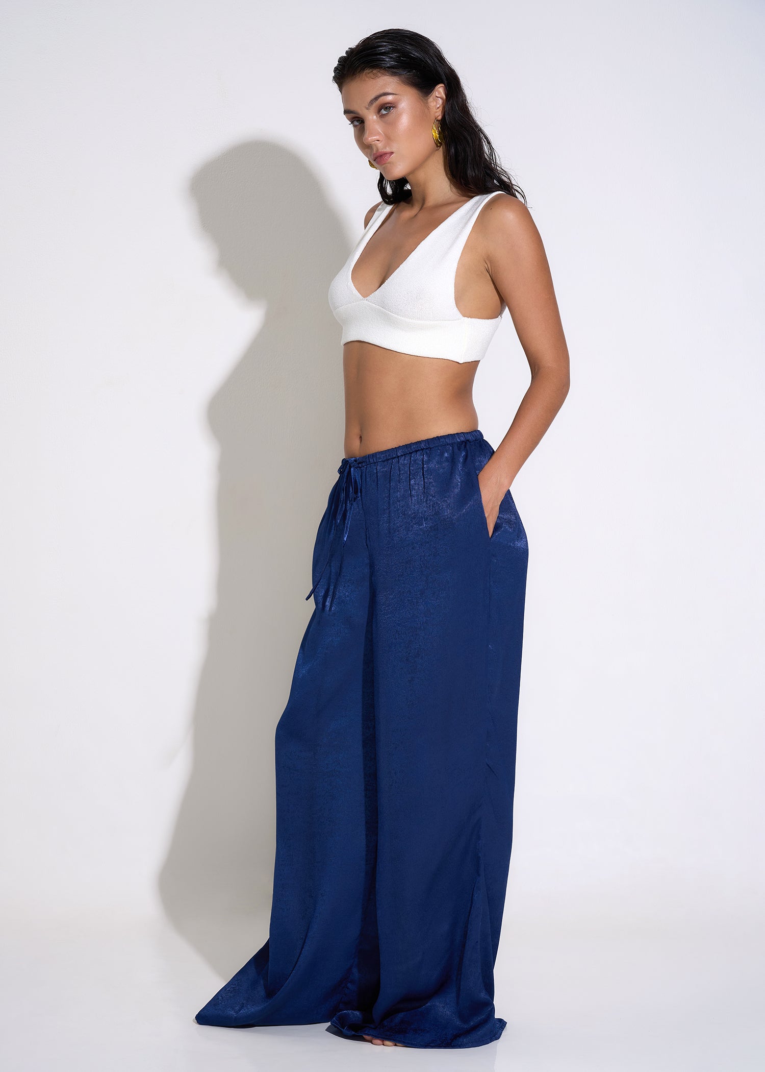 Midnight blue Luxe Palazzo Pants