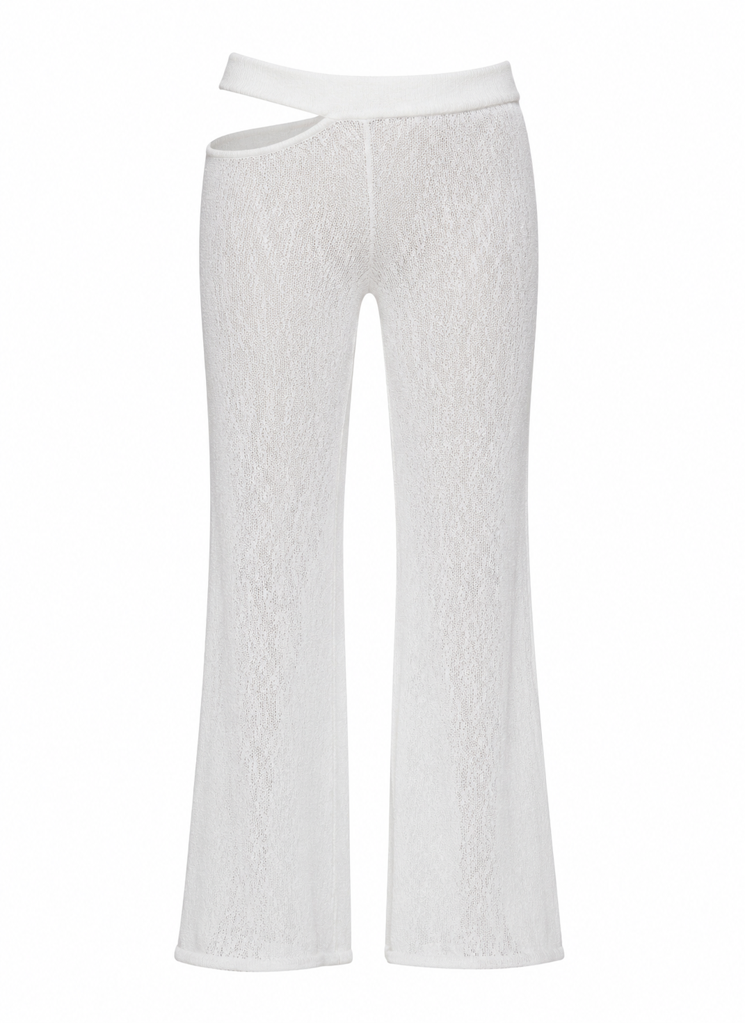 White Bulan Knit Pants