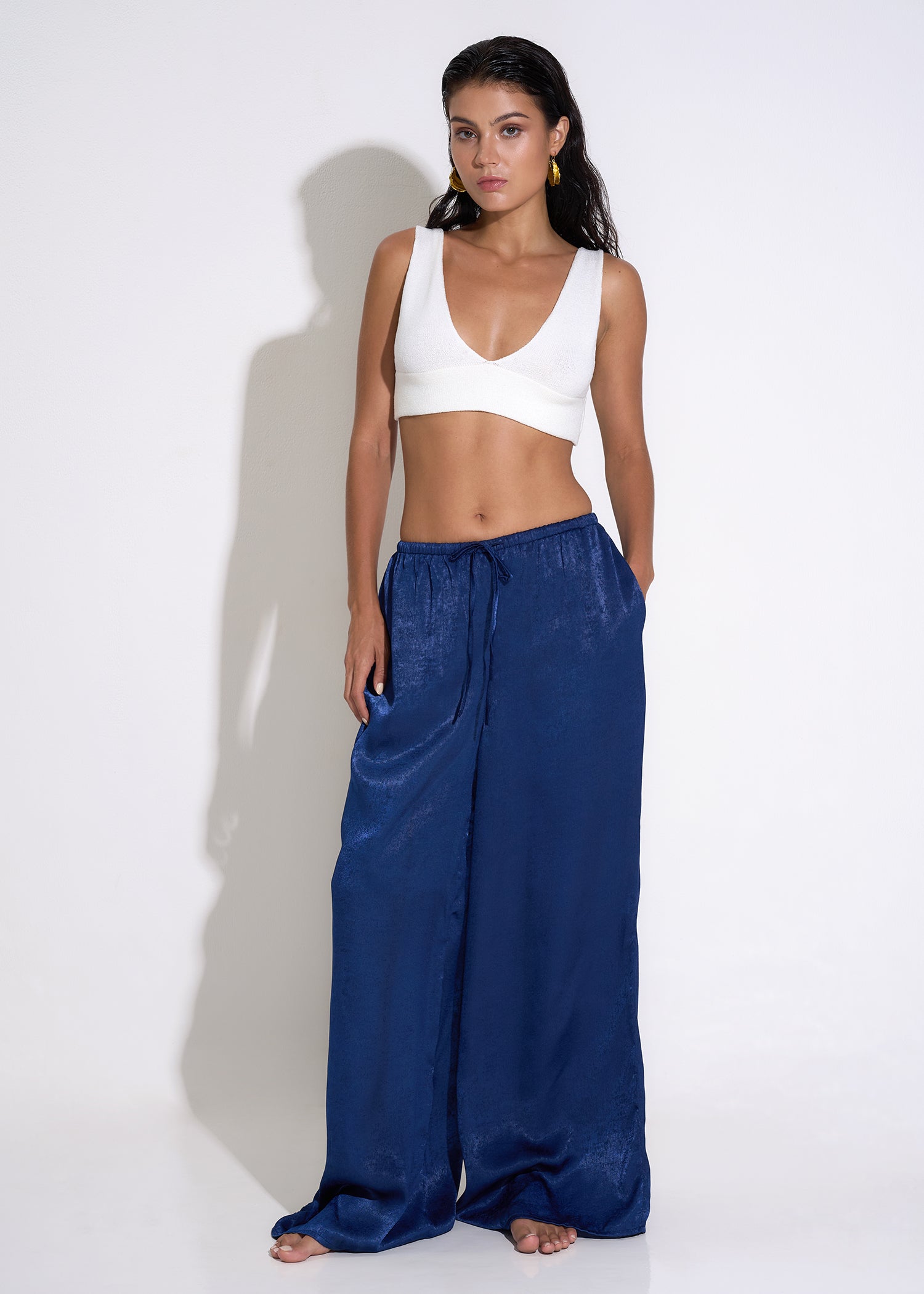Midnight blue Luxe Palazzo Pants