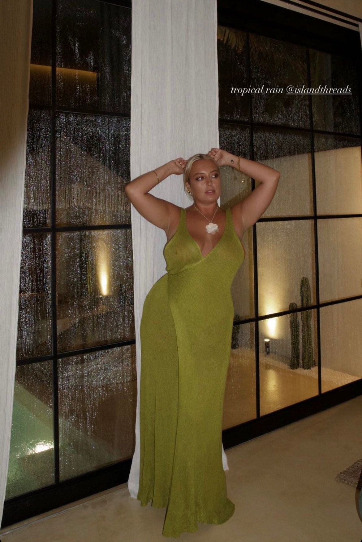 Sol Wrap Dress in green
