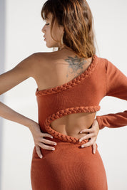 Aurora Maxi Dress in Rust