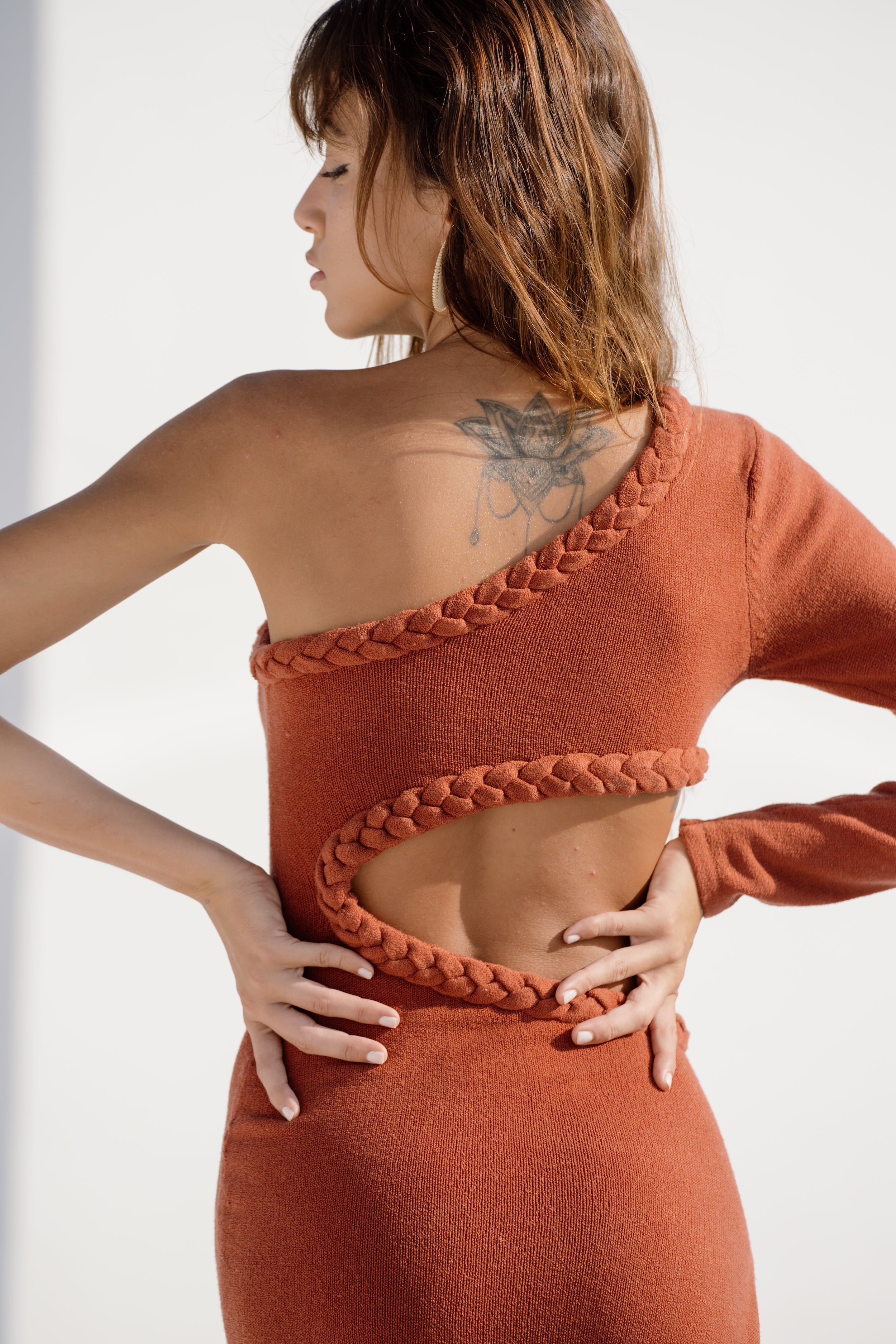 Aurora Maxi Dress in Rust